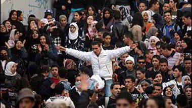 Students close a University doors east of Algeria