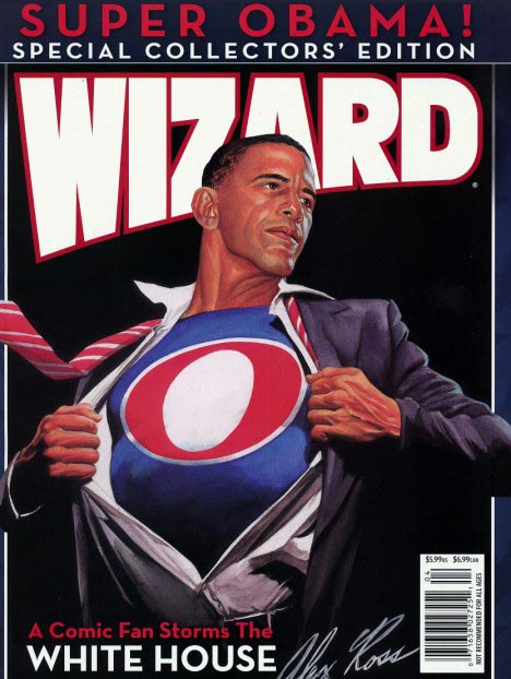 Comic book hero Super Obama flies in to save the day … and hopefully the economy
