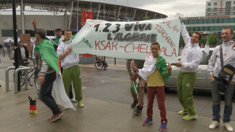 الجزائريون يحتلون جنيف ويكسرون صمتها بـ “وان تو ثري.. فيفا لالجيري”