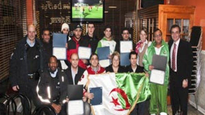 أنصار الخضر يكرمون في  مونتريال