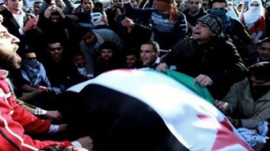 Manifestation à Beyrouth pour le 1er anniversaire de la révolte en Syrie