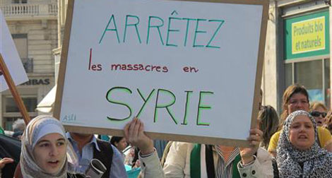 Rassemblement de soutien au peuple syrien
