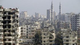 قافلة مساعدات تصل إلى منطقة الوعر المحاصرة بحمص