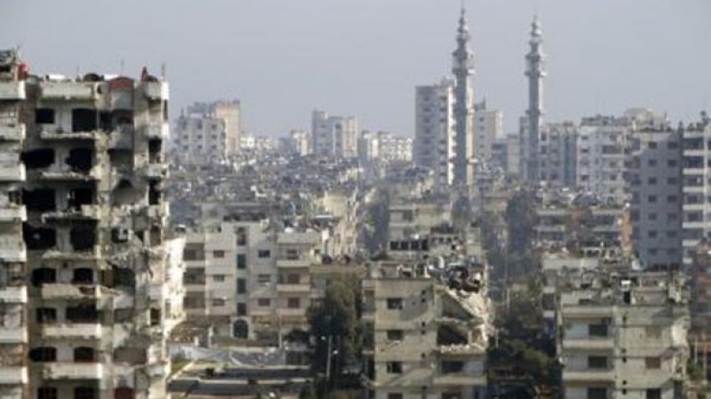 قافلة مساعدات تصل إلى منطقة الوعر المحاصرة بحمص