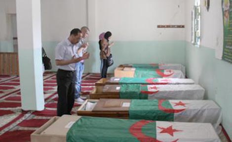 Students march in memory of their dead comrades in Tlemcen