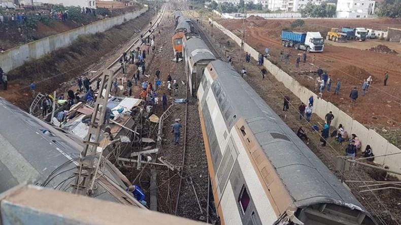 المغرب: 7 قتلى على الأقل في حادث انقلاب قطار بمنطقة بوقنادل