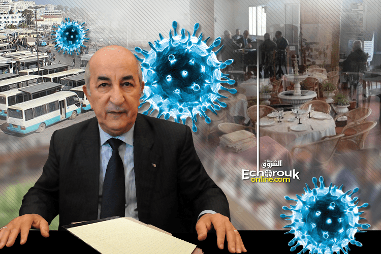 Tebboune ordonne la suspension des transports en commun, fermetures des cafés et la démobilisation de 50% des employés