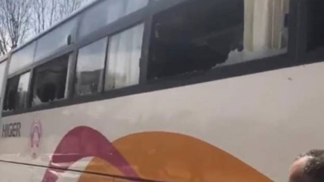 تخريب حافلة نجم الخروب في أم البواقي
