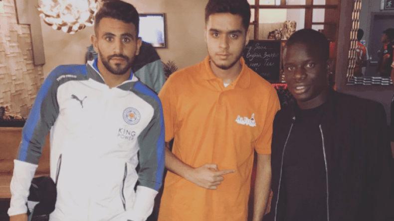 جدل بعد التقاء “محرز” بـ “كانتي” في مطعم بِمدينة ليستر