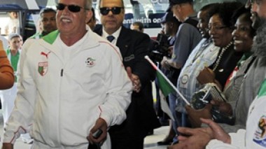 Algerian World Cup team arrives at Durban in South Africa