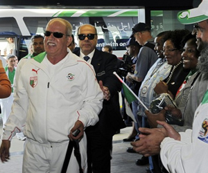 Algerian World Cup team arrives at Durban in South Africa