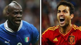 بالوتيلي يتحدى إنييستا في مواجهة إيطاليا – إسبانيا