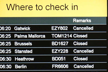 Nuage de cendres : 500 vols annulés