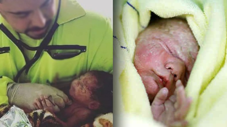 استخراج مولودة حية من بطن والدتها المتوفاة في حادث مرور