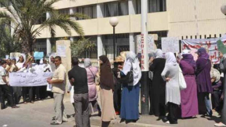 وقفة احتجاجية بسبب تأخر المخلفات المالية بغرداية