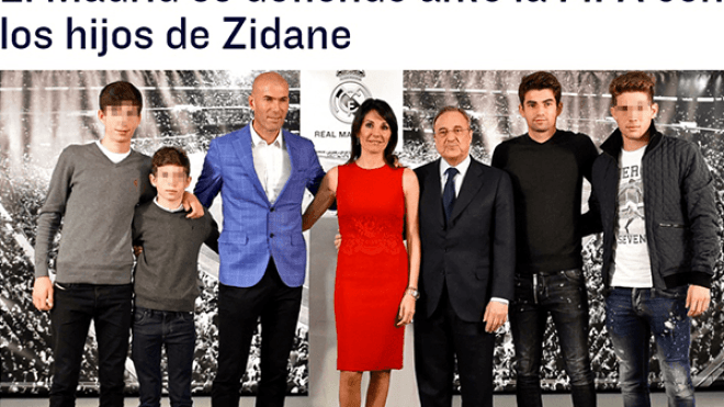 أبناء زيدان الأربعة وراء معاقبة ريال مدريد