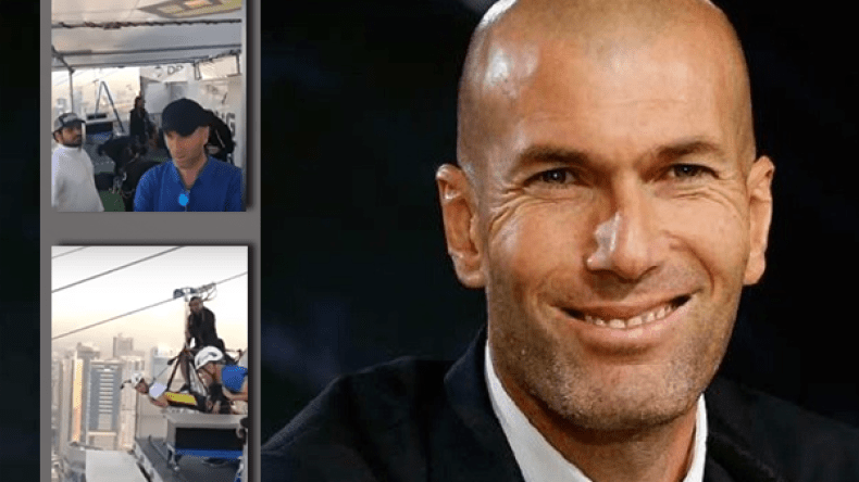 زيدان يغسل أحزان “الكلاسيكو” بالتزحلق بين ناطحات السحاب في دبي