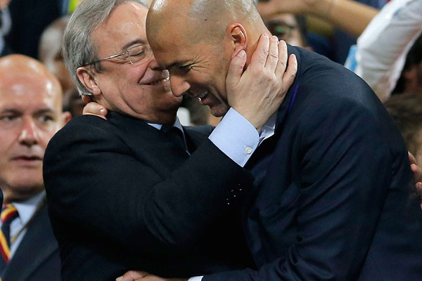 “Zidane can stay at Real Madrid for life,” says Perez
