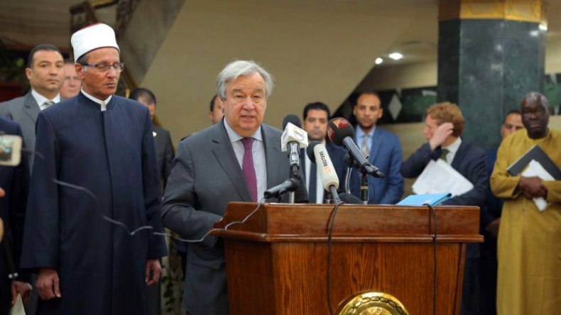 شاهد.. غوتيريش يستشهد بآية قرآنية