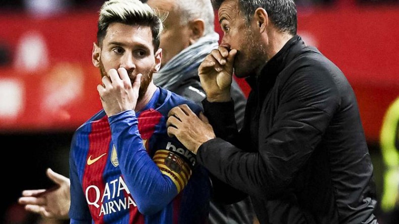 إنريكي يكشف عن توتر علاقته مع ميسي في برشلونة