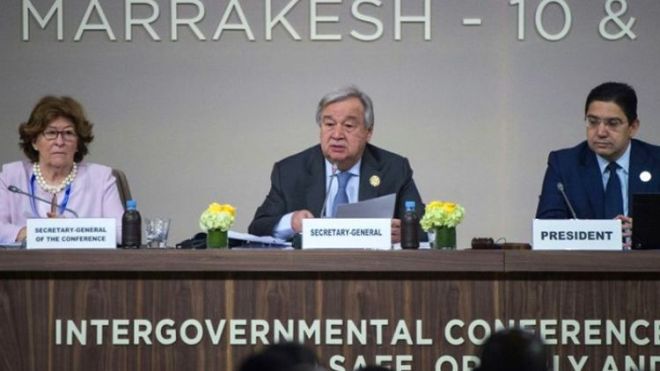 تبني ميثاق الأمم المتحدة للهجرة في مراكش