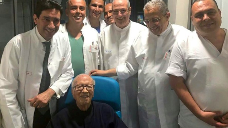 السبسي يغادر المستشفى