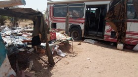 عائلة من خمسة أشخاص تعيش في هيكل حافلة بالجلفة