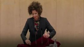 نائبة في البرلمان النمساوي تحتج على قرار حظر الحجاب بطريقتها