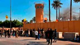 ثلاثة مصابين بقصف السفارة الأمريكية في بغداد