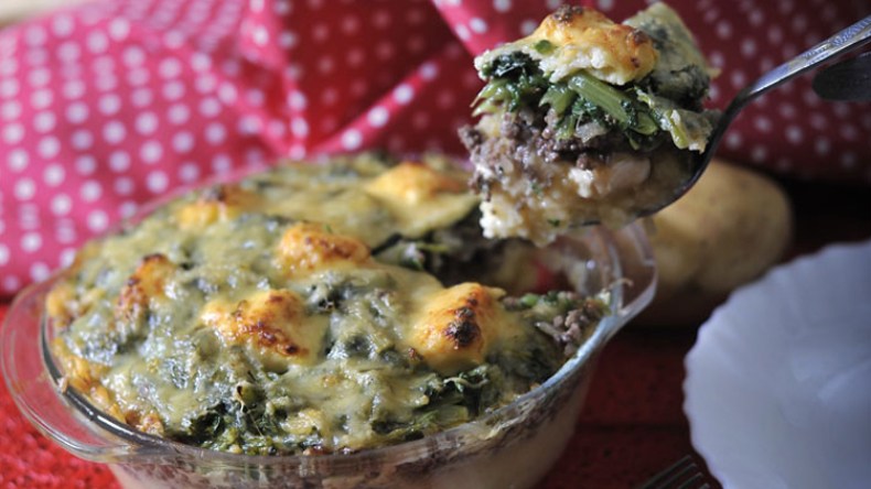 غراتان السلق والبطاطا