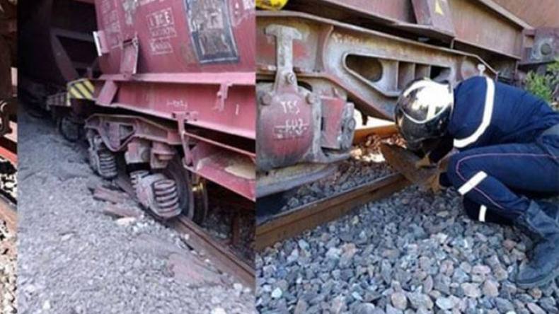 انحراف عربة قطار محملة بالفوسفات بسكيكدة