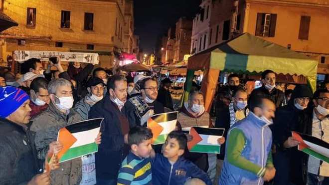 مظاهرات في المغرب رفضاً للتطبيع (فيديو)