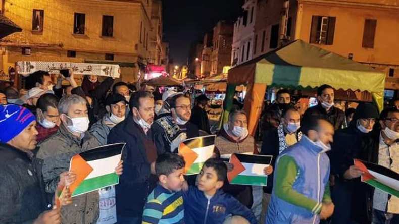 مظاهرات في المغرب رفضاً للتطبيع (فيديو)