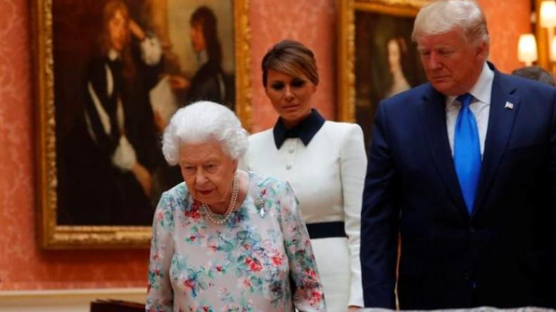 الملكة إليزابيث تستقبل ترامب