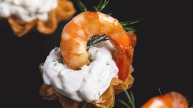 مملحات بكريمة الجبن والجمبري