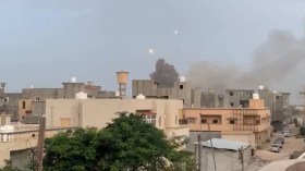 شاهد.. انفجار في مخزن ذخيرة لقوات الوفاق