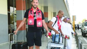 دوخة وبلقروي يُستقبلان بالورود في السعودية