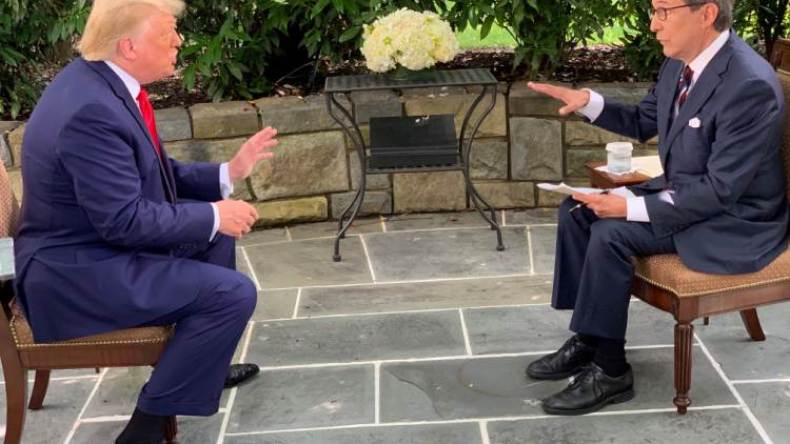 ترامب يحتد مع مذيع قناة فوكس نيوز التي يحبها