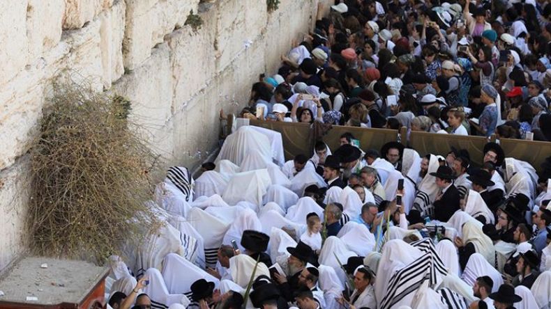 آلاف المستوطنين يؤدون طقوساً تلمودية في ساحة البراق