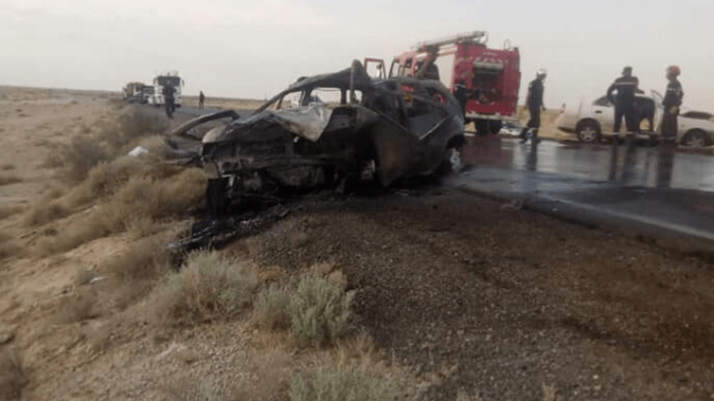 4 قتلى وجريحان في حادث مرور بالوادي