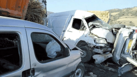 جرحى في اصطدام تسلسلي على الطريق السيار بالبرج