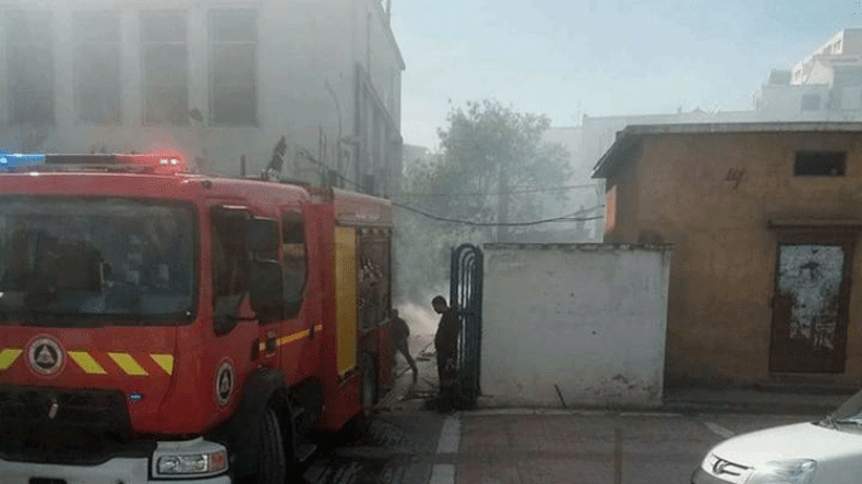 حريق مهول بالوكالة المركزية لاتصالات الجزائر في بجاية