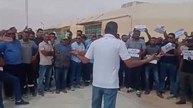 احتجاج لعمال “سوناطراك” في حاسي مسعود