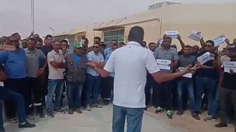 احتجاج لعمال “سوناطراك” في حاسي مسعود