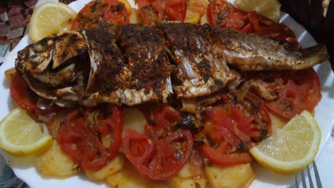 بطاطا كوشة بالحوت