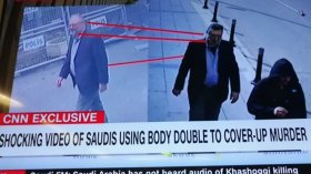 مشتبه به يرتدى ملابس خاشقجي ويخرج من القنصلية