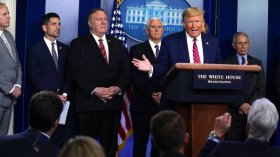 شاهد.. ترامب يشتم صحفياً وجه سؤالاً حول كورونا