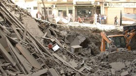 انهيار منزلين بسبب أشغال بناء فندق بوسط مدينة سطيف