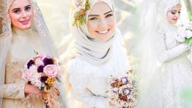 تألقي بحجابك في يوم زفافك.. كيف؟