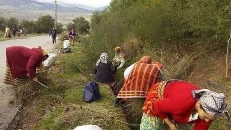 نساء عزازڤة يستقبلن “يناير” بتنظيف الشوارع